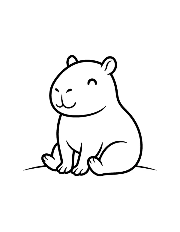 Capybara coloring pages