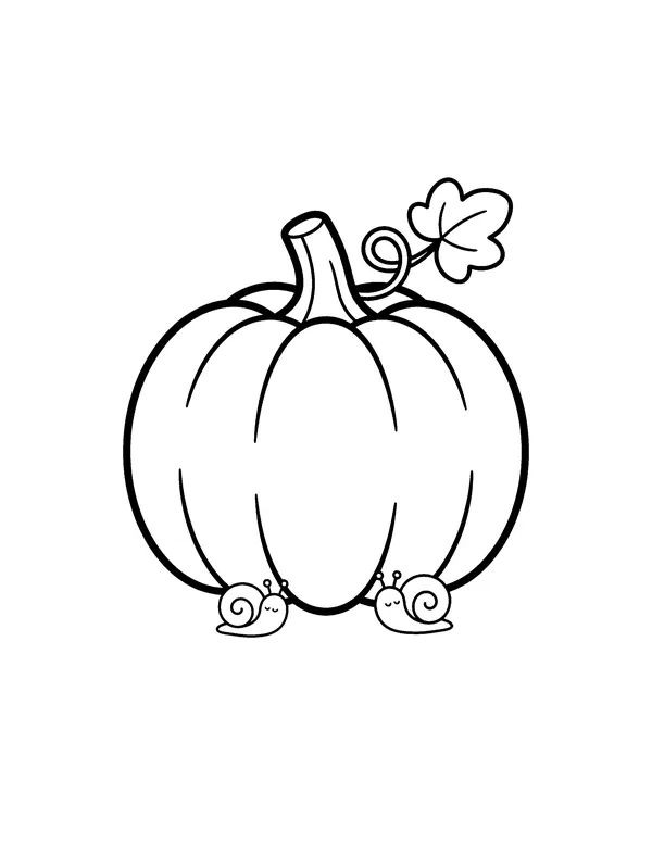Simple Pumpkin coloring page
